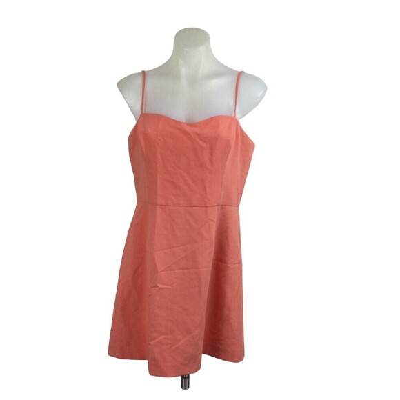 French Connection Womens Whisper Light Sweetheart Mini Dress Coral Size 12 NWT - Picture 1 of 8